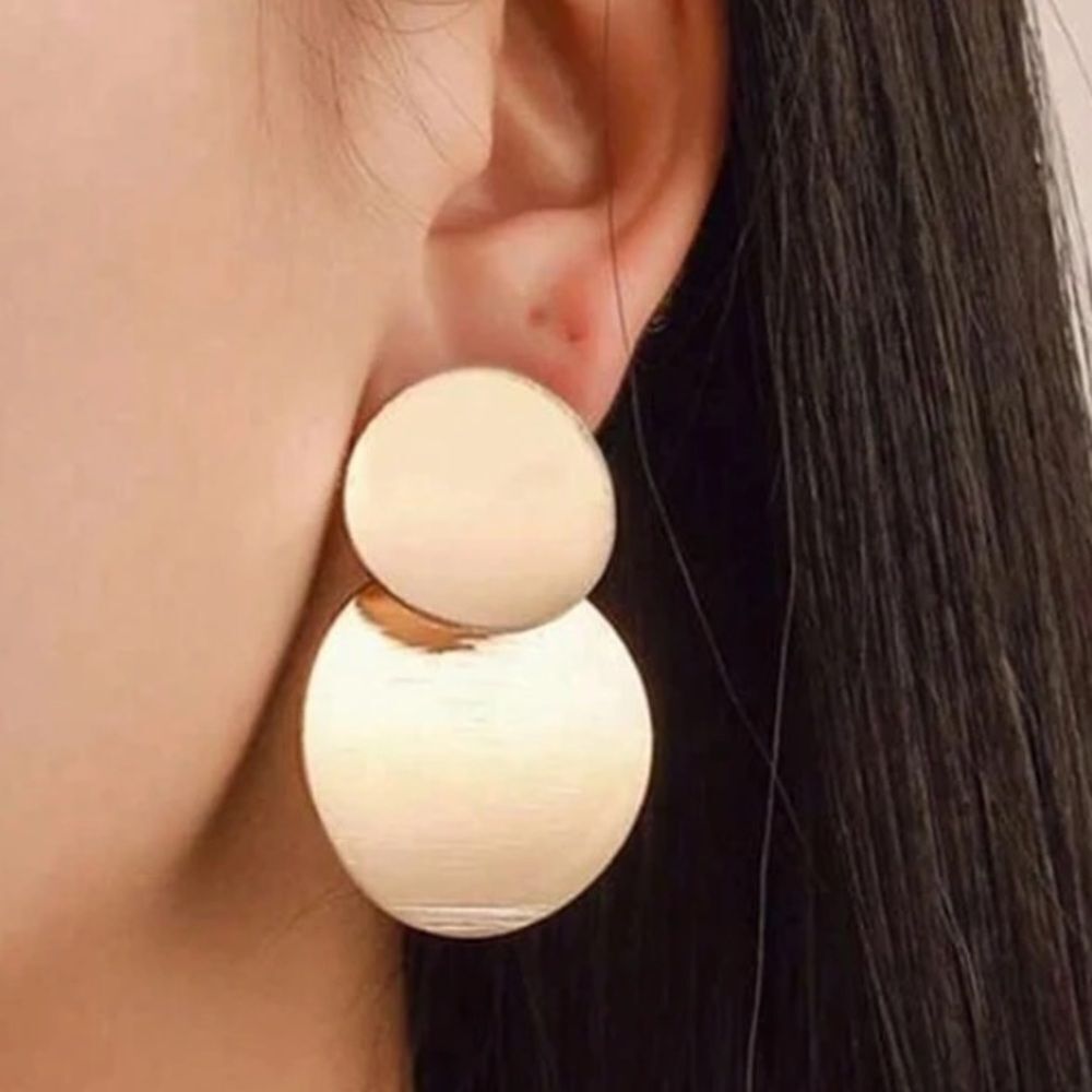 3for$20 1pair Simple Geometric Mosaic Circular Drop Earrings For Women